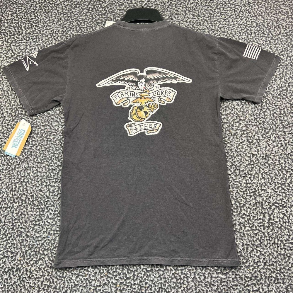 Coastal Color US Marine Corps Father Shirt Men Small Gray Short Sleeve New S